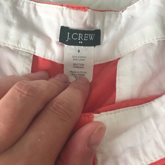 J.Crew factory linen blend shorts sz8 3” - Picture 2 of 5